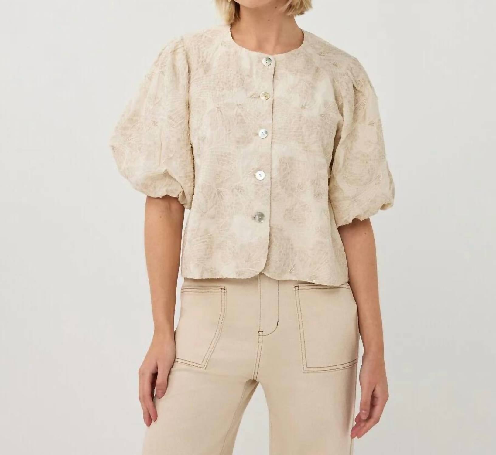 Esqualo - Balloon 3d Shell Print Top