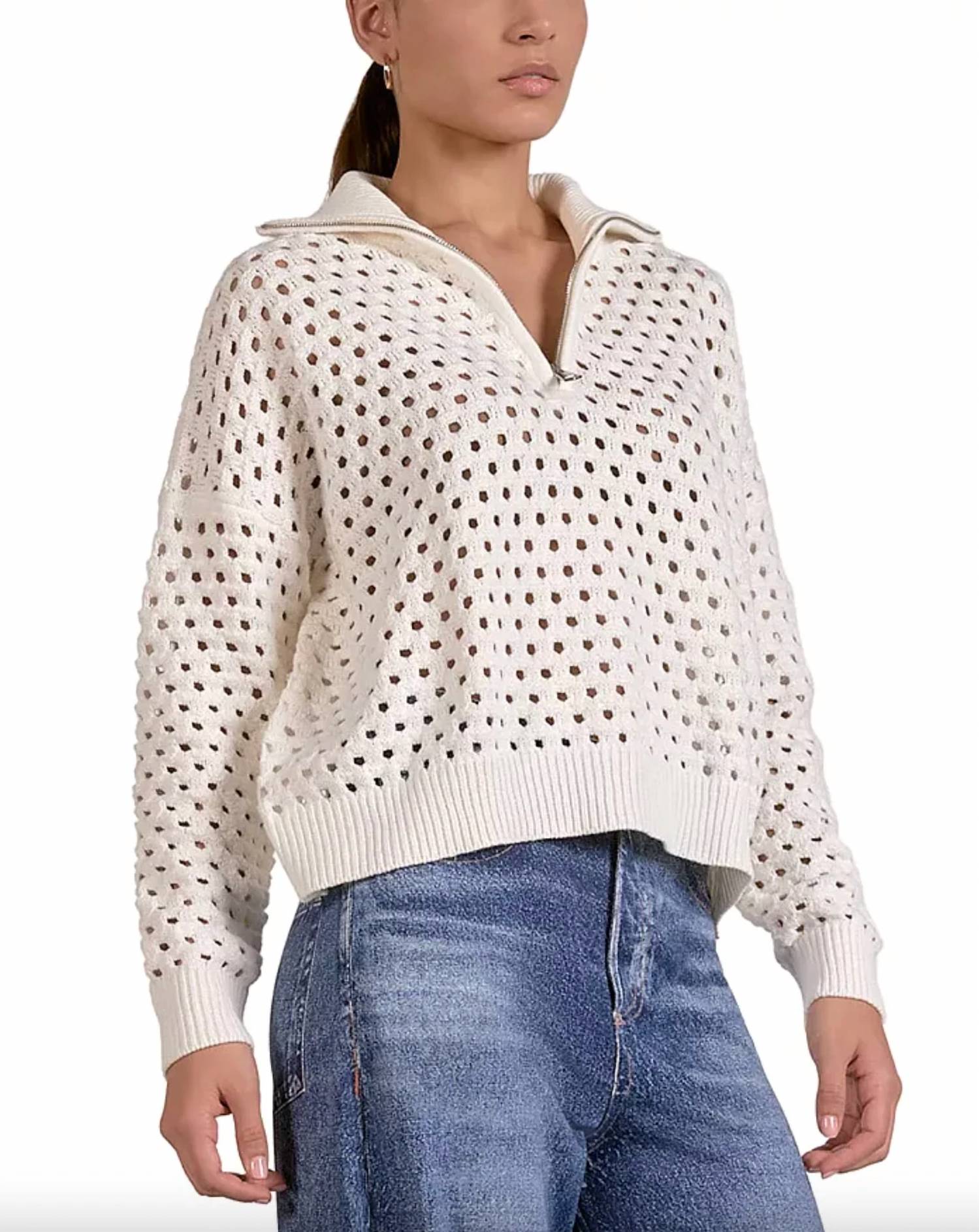 Elan - Hope And Stay Quarter-zip Sweater