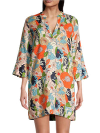 TROVATA Lucca Shift Dress in selva floral - women's dress