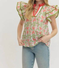 Entro - Flutter Sleeve Top