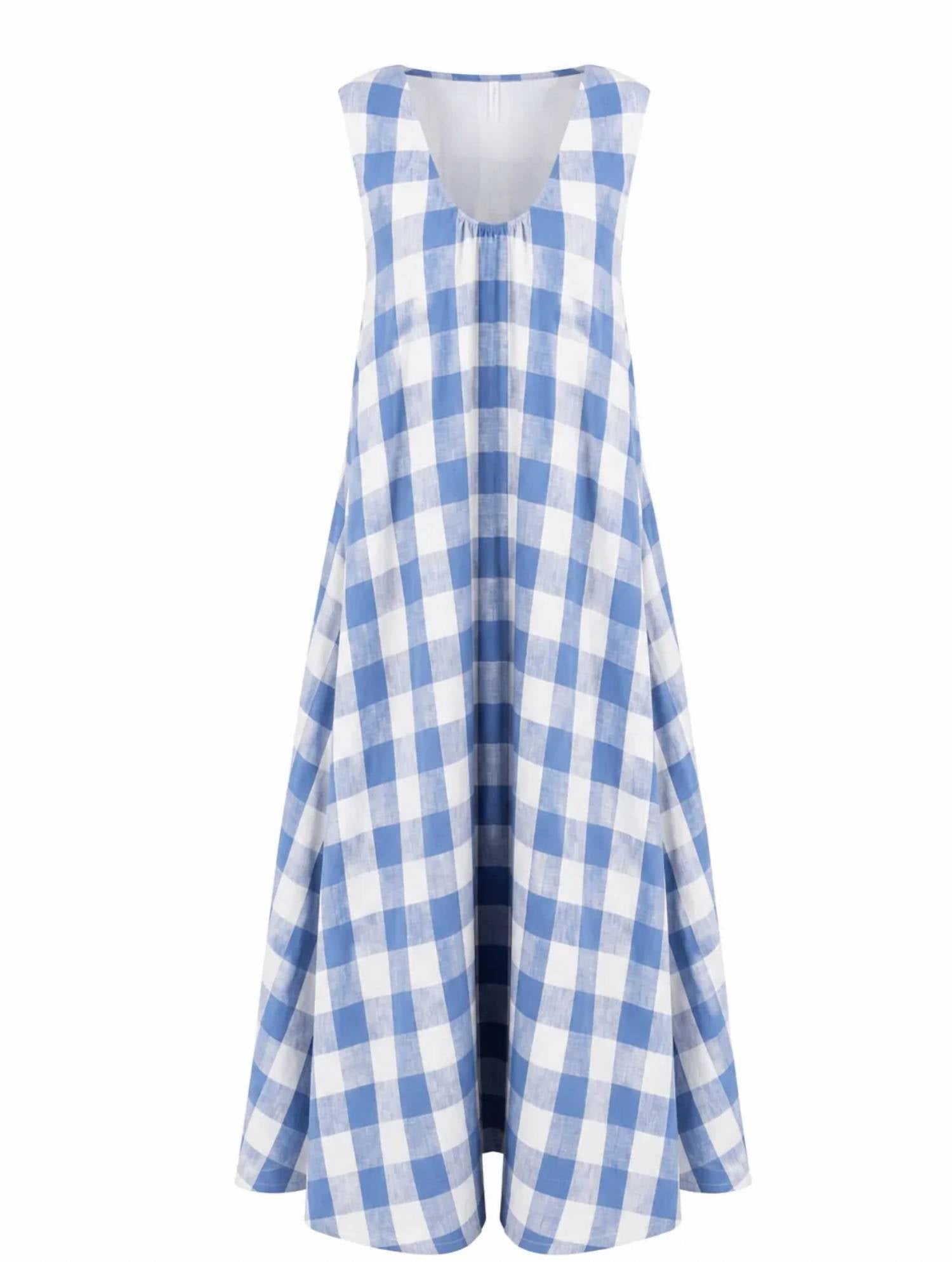 Karlie - Buffalo Check Scoop Maxi Dress