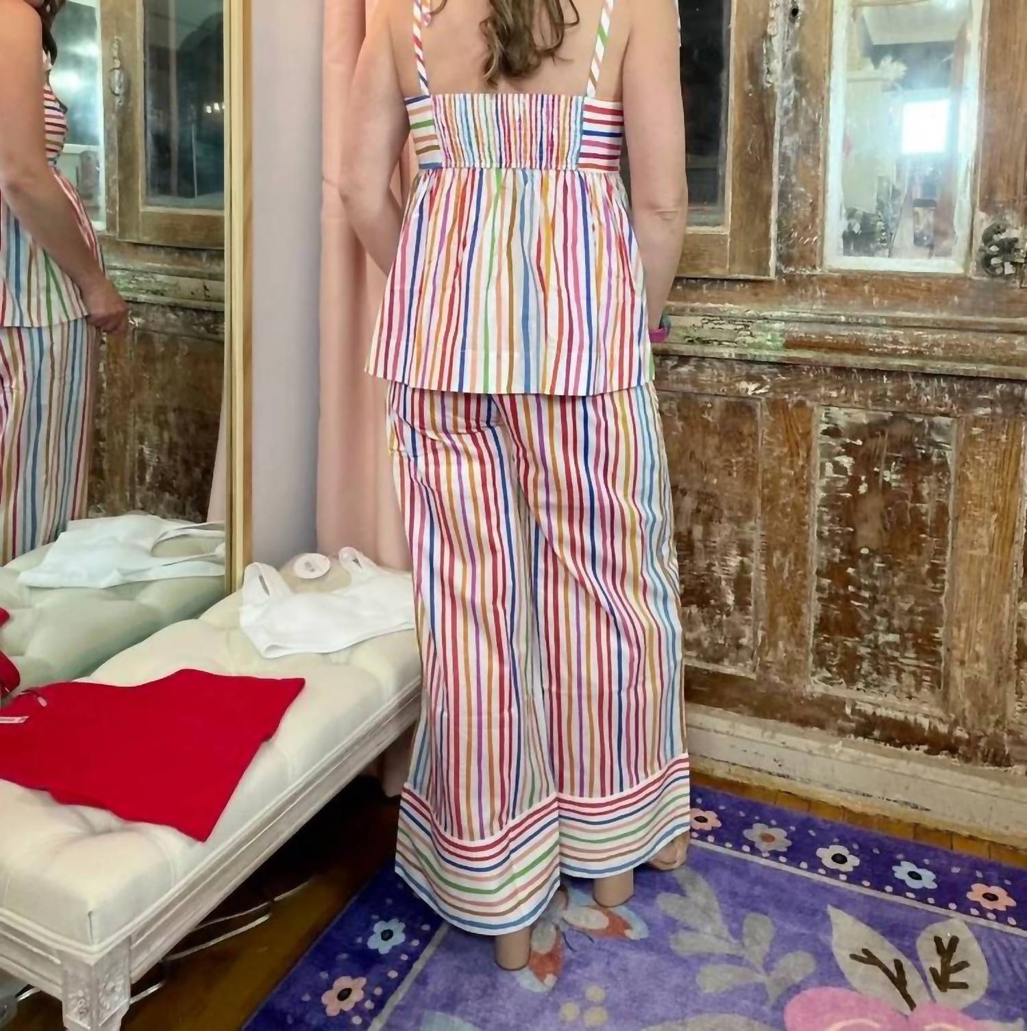Pinch - Stripe Wide Leg Pants