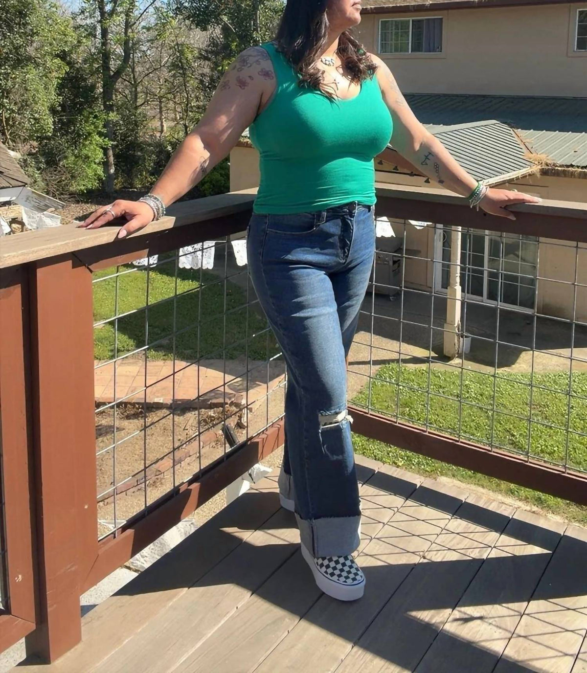 Lucky & Blessed - Mid Rise Tummy Control Boyfriend Jeans