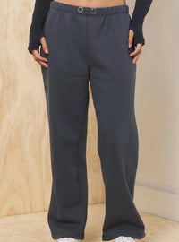 Vintage Havana Wide Leg Sweatpant in charcoal - women's pants