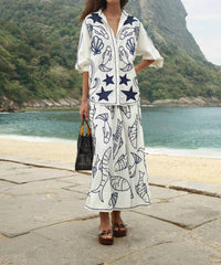 Farm Rio - Fresh Fish Midi Skirt
