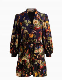 Alice + Olivia - Antonette Long Sleeve Button Front Mini Dress