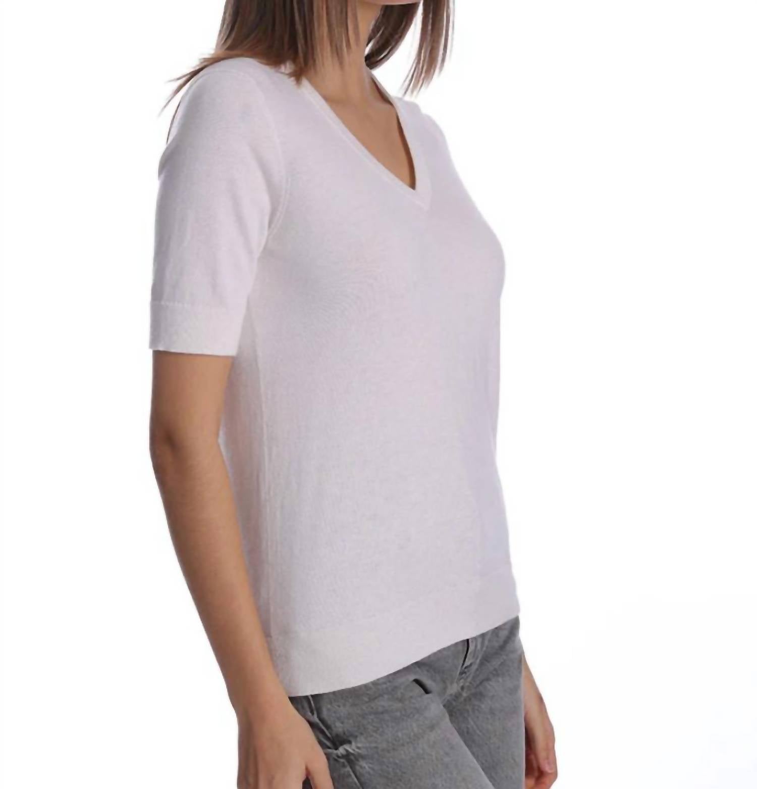 Minnie Rose - Supima V-neck Tee