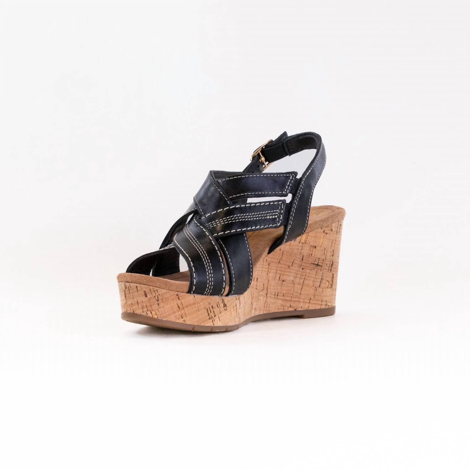 Clarks Women's Sabina Sling Cork-wrapped Wedge in black black - women's sandal - view 5