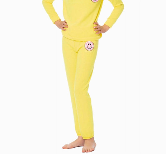 Malibu Sugar - GIRLS CHECKERED SMILEY SUPERSOFT SWEATPANTS