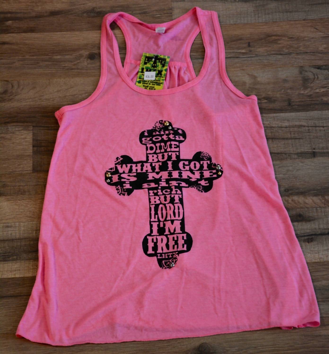 LHTX Women's Amarillo By Morning Tank Top in pink - women's tank top - alternate view