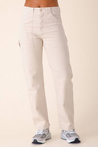 PRAIRIE UNDERGROUND Canvas Utility Pants in natural white - women's pants