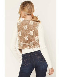 Mystree - Embroidered Corduroy Vest