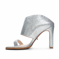 42 Gold - Women's Scaly Metallic Slide With Ankle Cuff