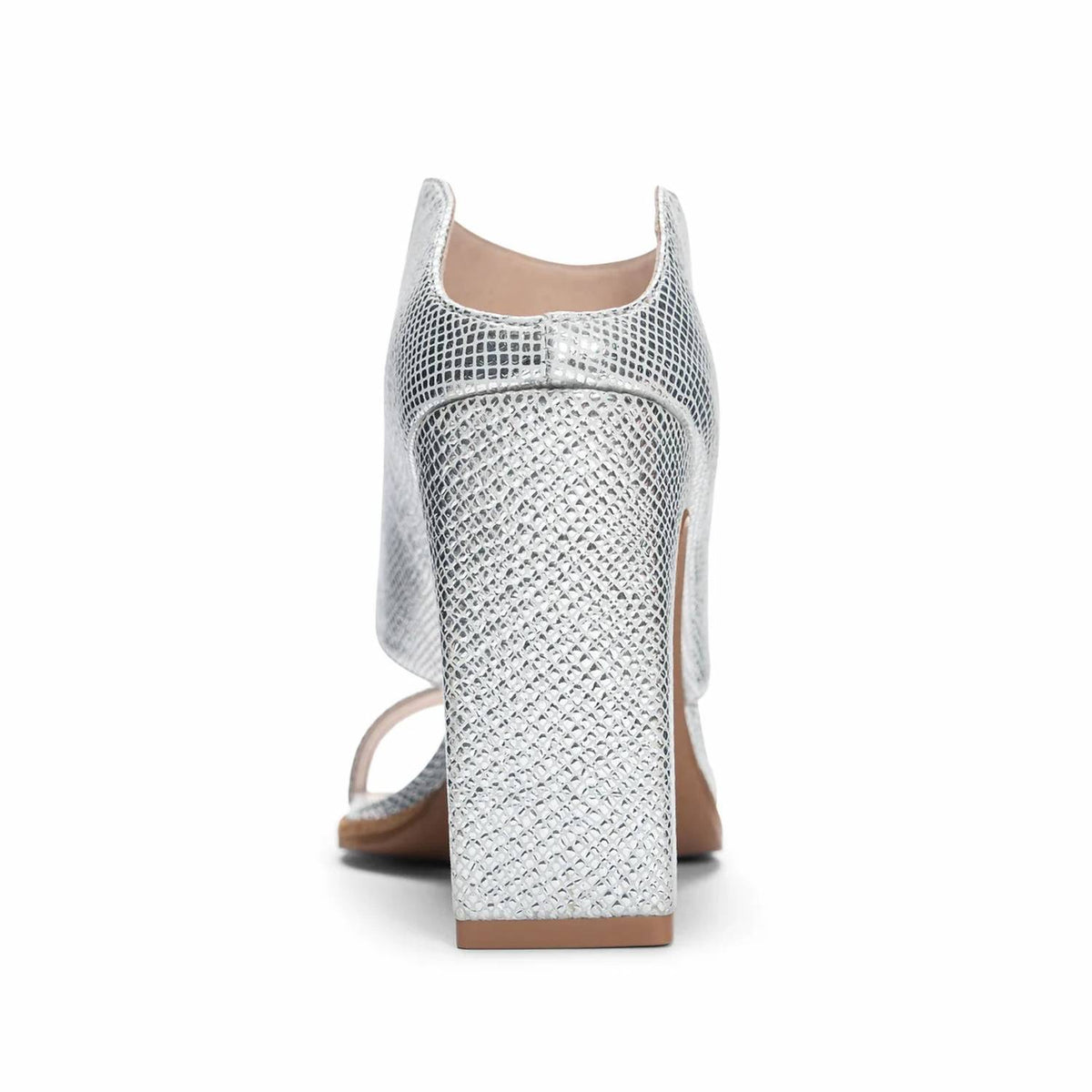 42 Gold - Women's Scaly Metallic Slide With Ankle Cuff