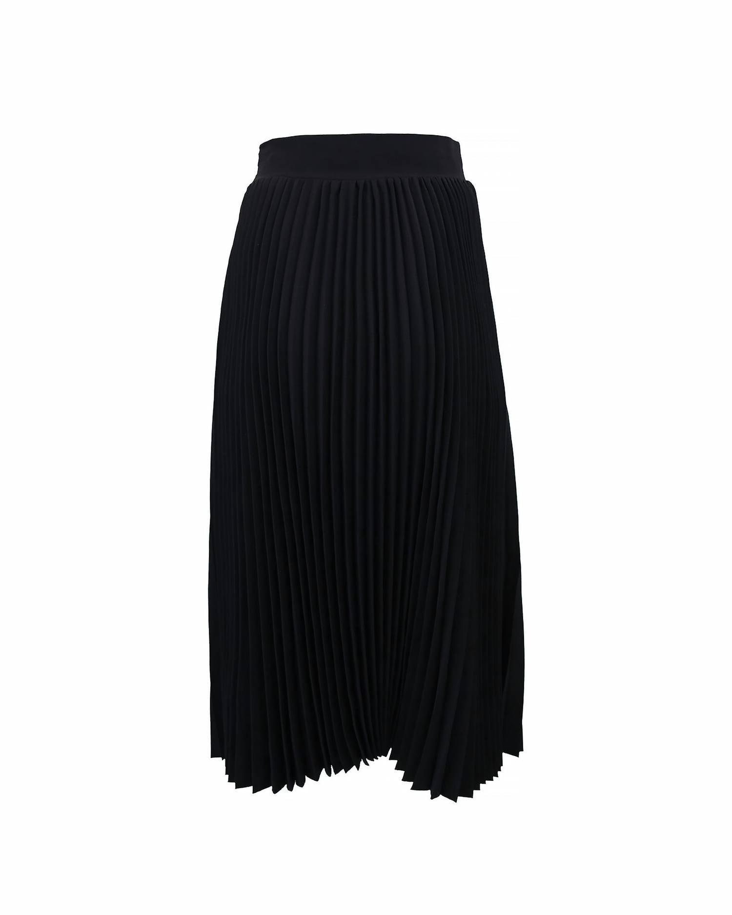 Theo The Label - Women's Atlas Pleated High Slit Skirt