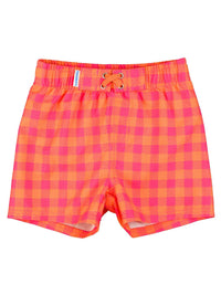 Rufflebutts - Boys' Gingham Swim Trunks Swimsuit
