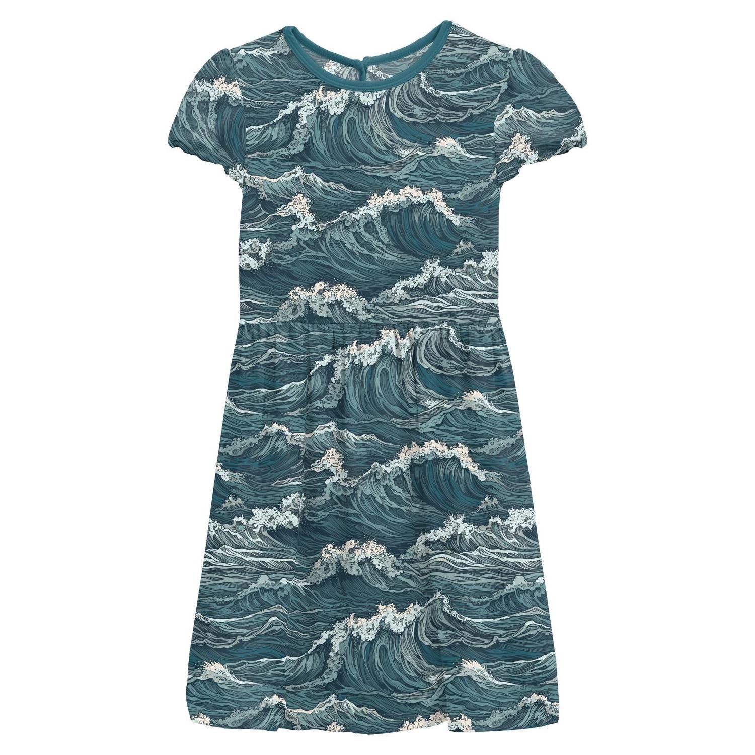 Kickee - Gril's Flutter Sleeve Twirl Dress With Pockets