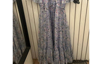 Mac Duggal - Floral Print High Neck Raglan Sleeve Dress