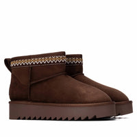 Refresh - Women's Platform Suede Ankle Booties