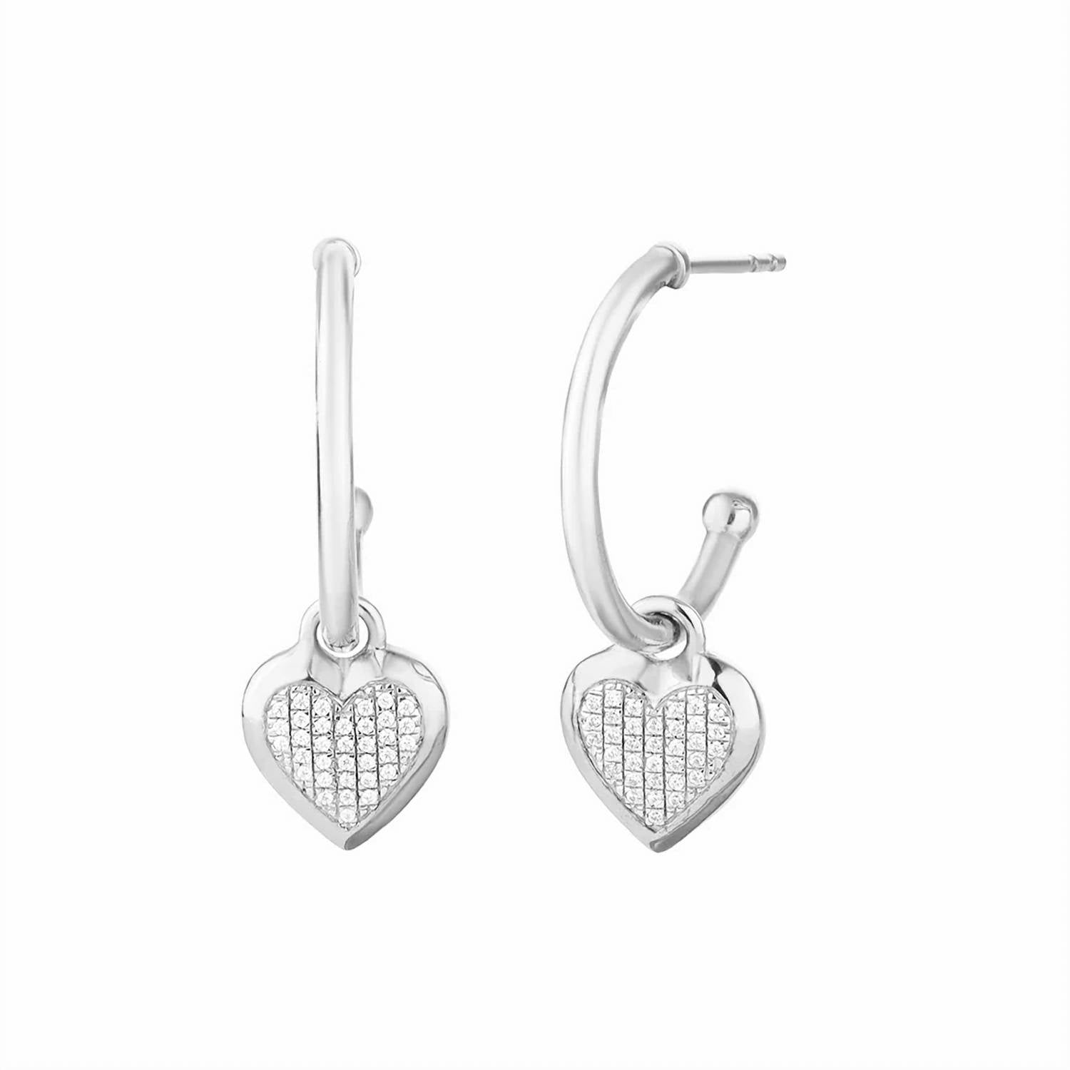 Ella Stein - Women's Protected Heart Hoop Earrings