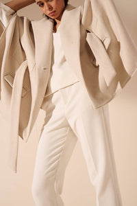 Oscar The Collection Laure Trousers in pearl - women's pants - detail view