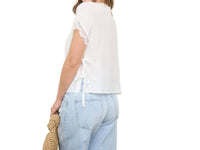 Blu Pepper - Side Tie Lace Trim Top