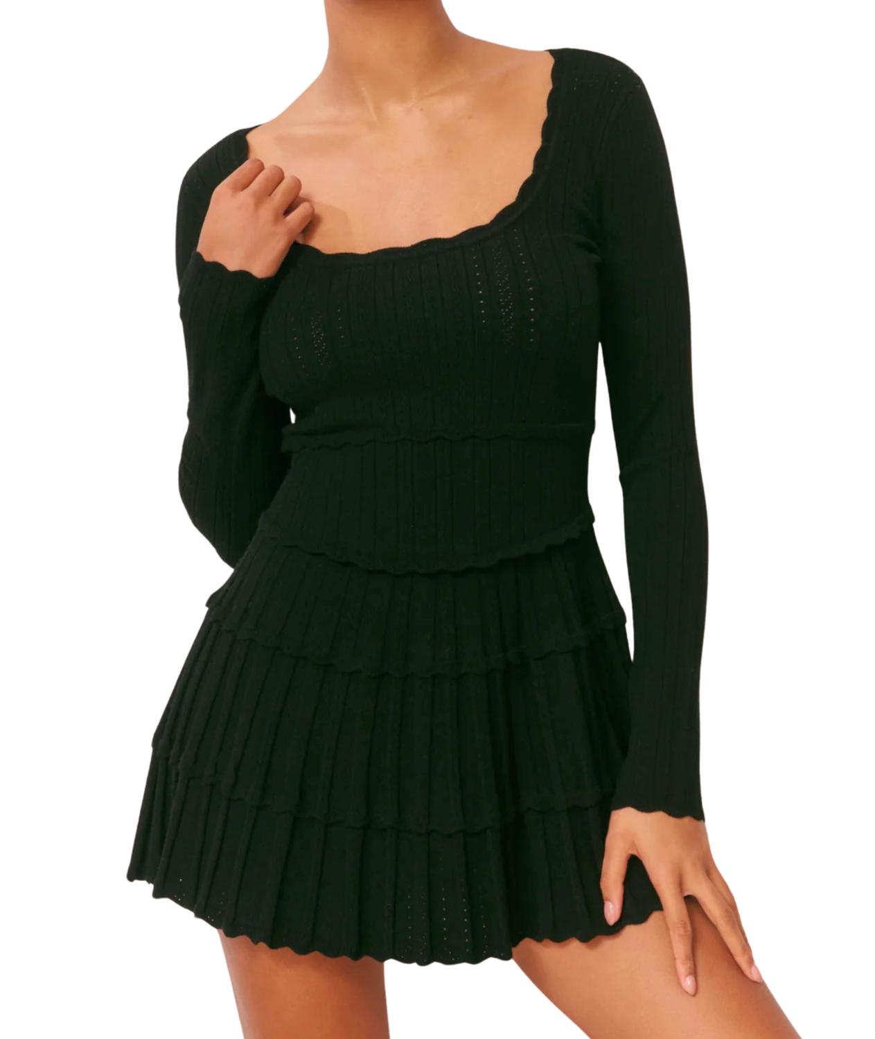 Loveshackfancy - Lavender Stretch Pointelle Mini Dress