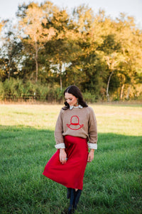 2FlyCo Hats Off Sweater in brown - women's sweater - alternate view