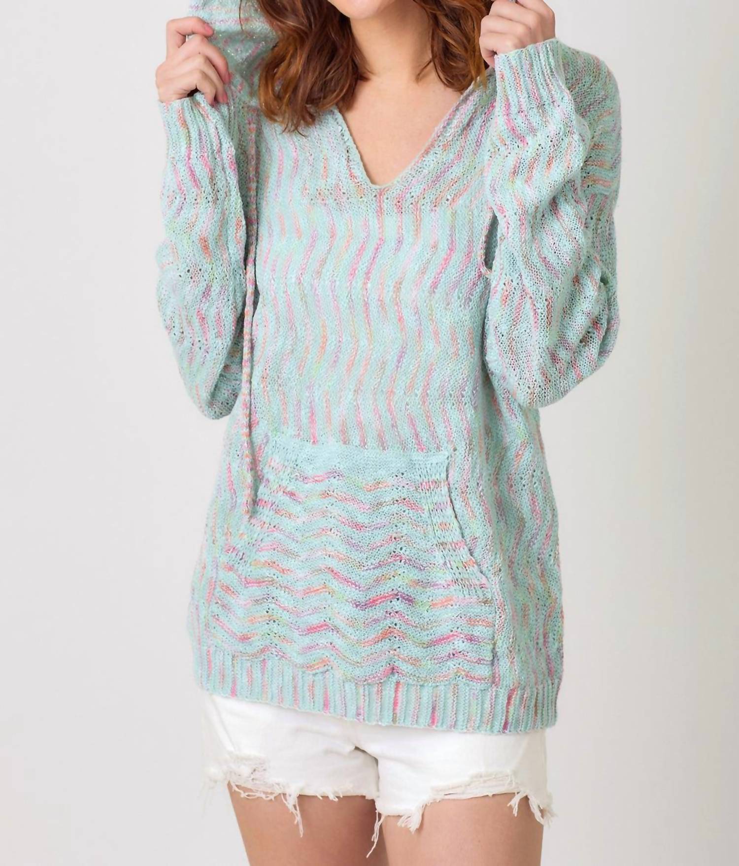 Mystree - Chevron Hoodie Sweater