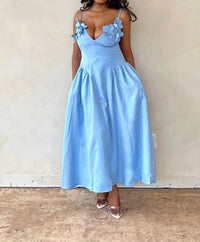 Chicways - Prissy Petals Floral Maxi Dress