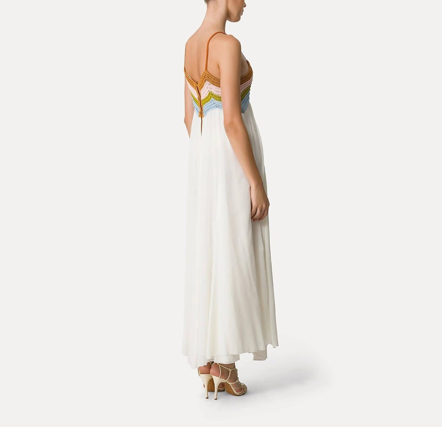 forte forte Crochet Soleil Maxi Dress in garden - women's dress - alternate view