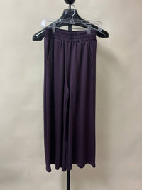 SEE AND BE SEEN Women's Very Soft Cropped Wide Pants in plum - women's pants