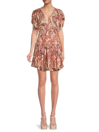 A.L.C. - Luna Print Smocked Mini Dress