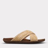 Mykos Women's Leyla Crossband Sandal in brown - women's sandal