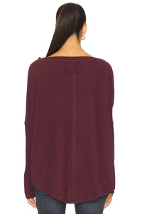 Free People - Latte Blues Solid Thermal Top