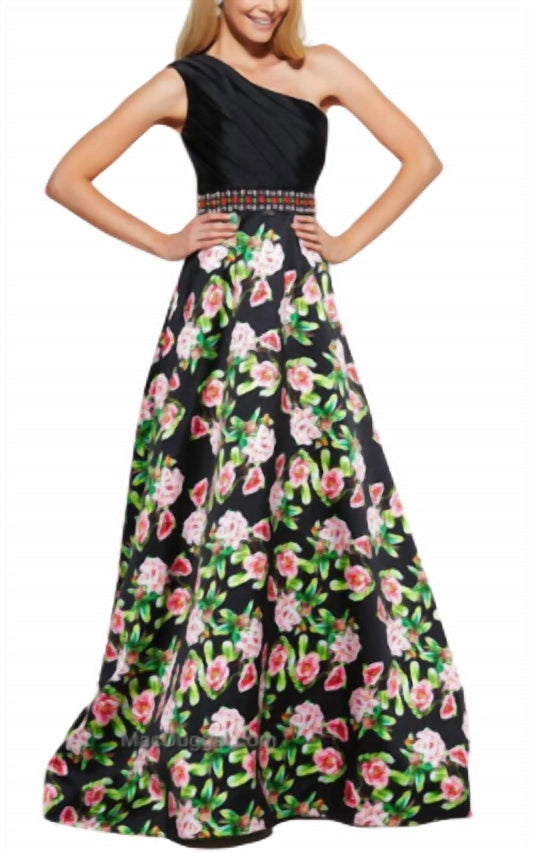 Mac Duggal - One Shoulder Floral Ballgown