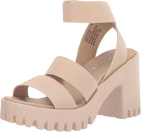 Madden Girl - Women's Lug Sole Ankle Strap Slip On Heeled Sandal
