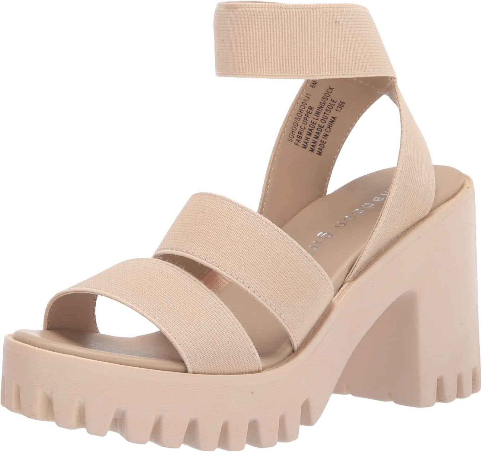 Madden Girl - Women's Lug Sole Ankle Strap Slip On Heeled Sandal