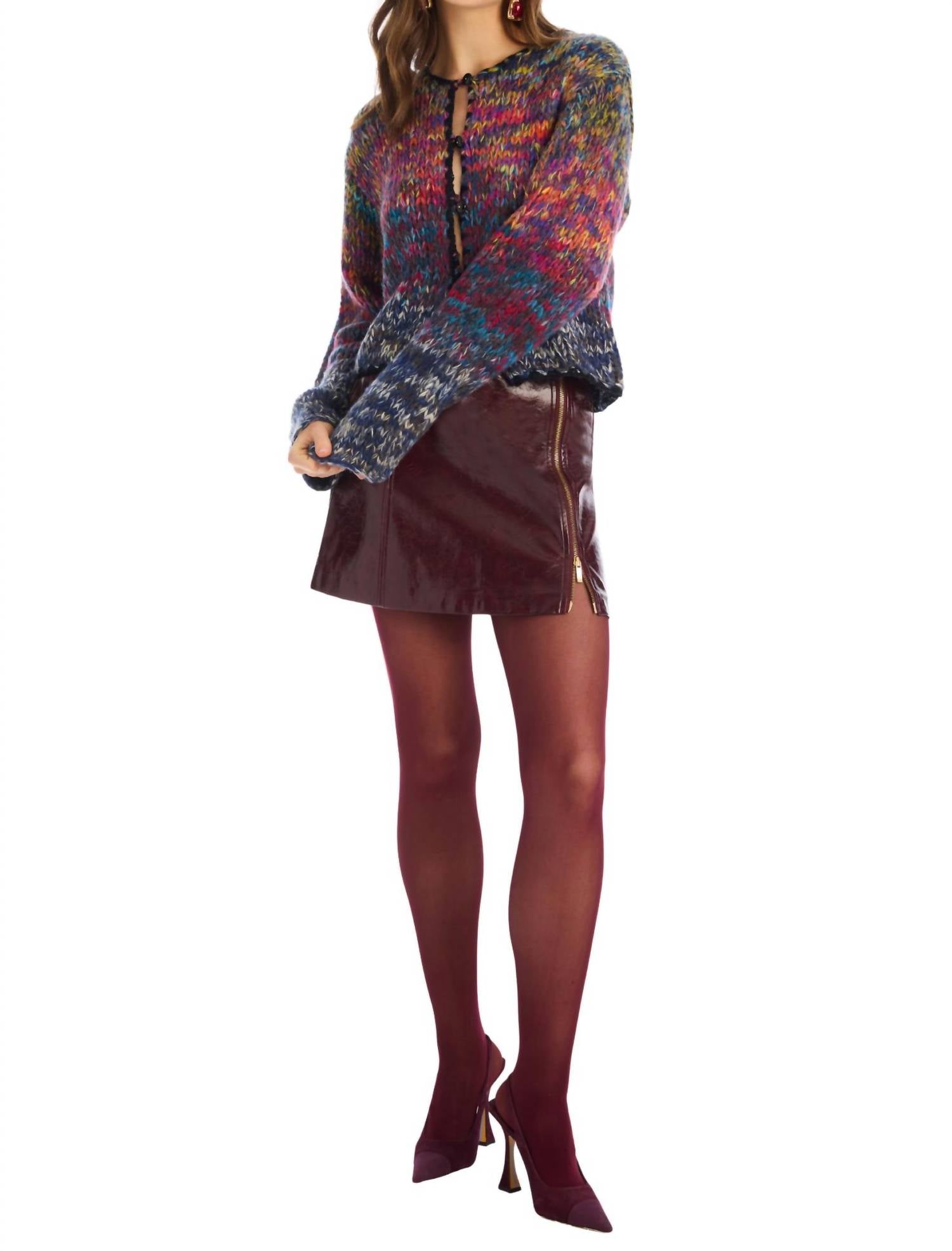 ALLISON NEW YORK Dora Cardigan in rainbow - women's cardigan - view 5