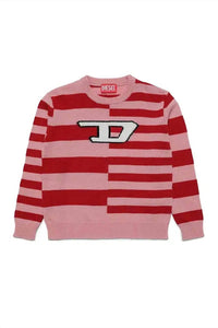 Diesel - Kids Knit Striped Logo Sweater