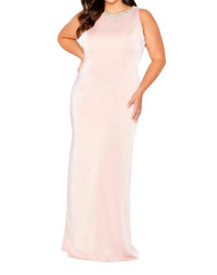 Cameron Blake - Sleeveless Novelty Crepe Gown