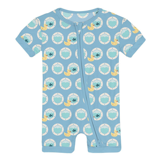 Kickee - Infant & Toddler Unisex Shorty Sleeper With Zipper