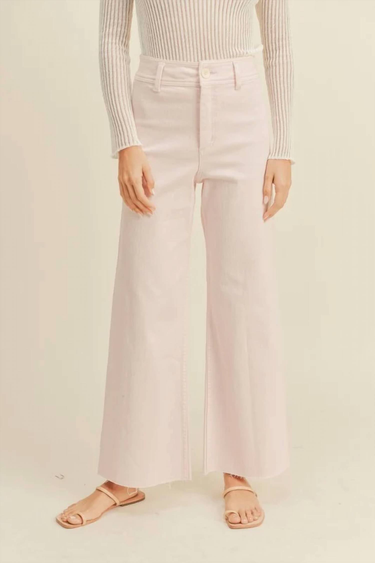 Miou Muse - Straight Wide Leg Denim Pants