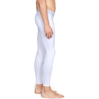 UNDER ARMOUR Men's Cold Gear Leggings - Plus in white - men's pants - detail view