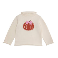 Mudpie - Bow Pumpkin Rollneck Sweater