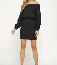 Strut & Bolt - Off Shoulder Sweatshirt Dress