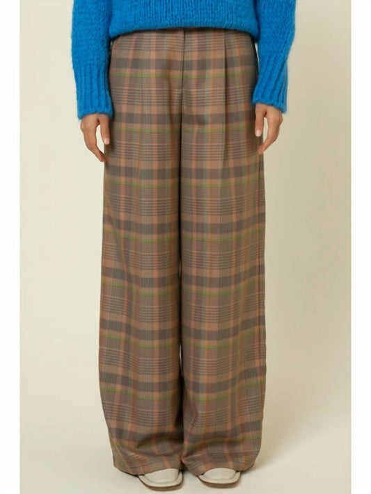 Frnch - Philo Wide Leg Plaid Pants