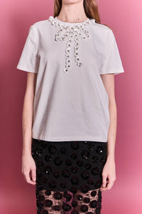 English Factory - Floral Bow Detail Top