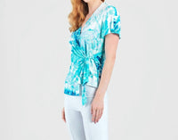 Clara Sunwoo - Faux Wrap Side Tie Top