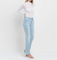 Flying Monkey - Well Connected High Rise Distressed Hem Bootcut Jeans